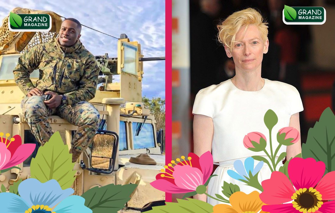 Bruce Broussard and Tilda Swinton